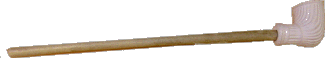 Clay Pipe with Reed Stem
