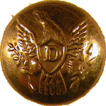 US Eagle Button with "D", Medium