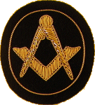 Embroidered Masonic Hat Badge